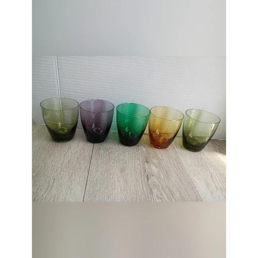 Max Verboeket Lemonade Glasses Set Of 5 Multi-colored 8 Oz Set Of 5 Carnaval